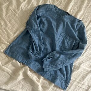 J.Crew Mercantile 100% Cotton Women’s Small Chambray Light Blue Top